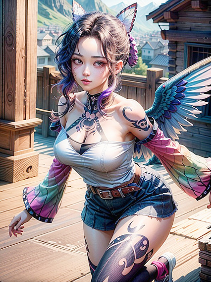 18-Year-Old Blue-Haired Babe Gets Inked in Intense Hentai Action