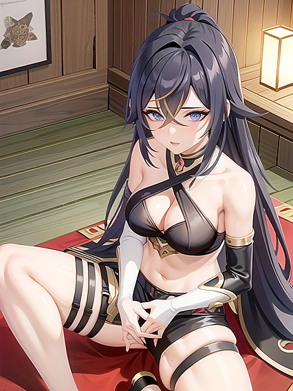 Dehya from Genshin Impact Pleasured in Lacy Bra for Intense Hentai Orgasms