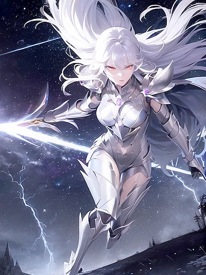 Glowing Armor and Electric Eyes: Nighttime Lightning Strikes in Hentai Bliss