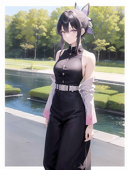 Shinobu Kochou Stands Nude in Seductive hentai Scenes