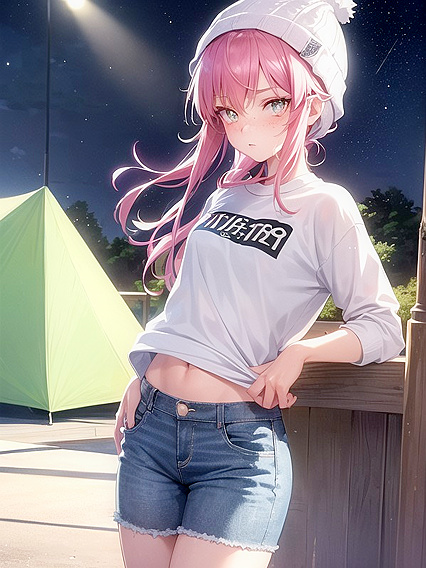 Retro 90s Rainy Night Tent Sex Adventures in Hentai AI Porn