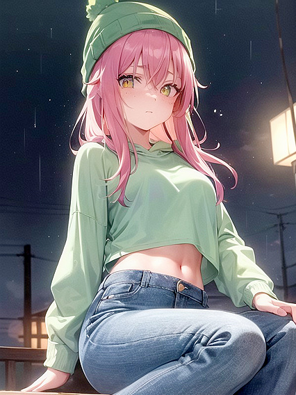 Wearing Stockings and an Oversized Hoodie for Steamy 18+ Hentai Action