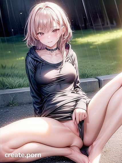 Naked Girl 18+ in Earrings and Leggings Enjoying Steamy Hentai Pleasure