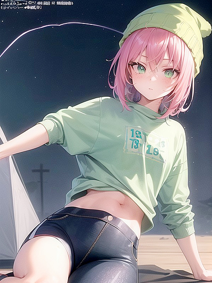 Small-Ass Beauty in Green Clothes and Jeans for Steamy Hentai Action