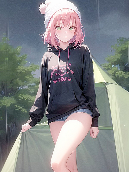 Bobcut Babe in Oversized Hoodie Seduces You Tonight in Wild Hentai Action