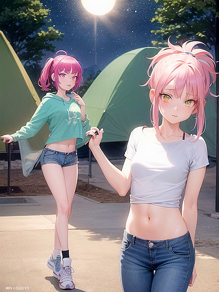 Fit Girl 18+ with Extra Freckles Gets Rained On in Steamy Hentai Action