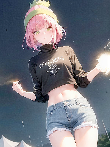 Casual Pink-Haired Cutie in Beanie Enjoying Steamy Hentai Action