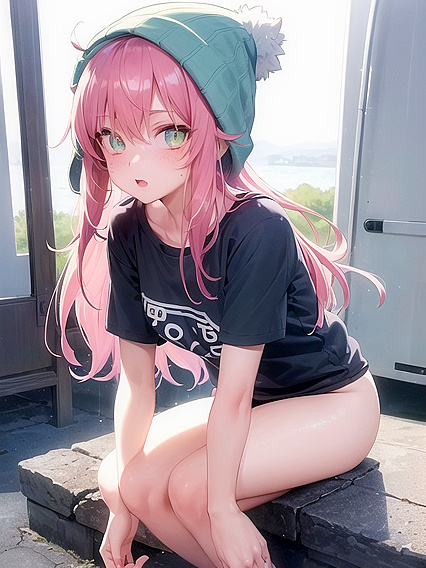 Casual Hentai Fun with Stockings and a Cozy Beanie
