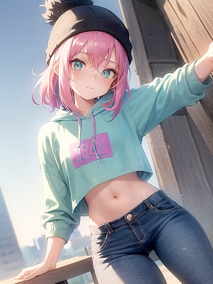 Embarrassed Girl 18+ with Extra Freckles Wears Beanies for Kinky Hentai Fun