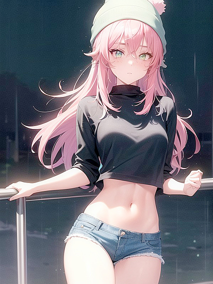 Soaked and Embarrassed: Oversized T-Shirt in Rainy hentai Pleasure