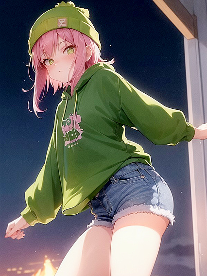 Casual Pale-Skinned Beauty in Soft SFW Hentai Pleasure