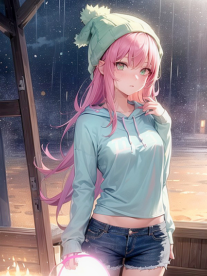 Fit Girl 18+ with Small Ass Enjoys Intense Night Time Hentai Action