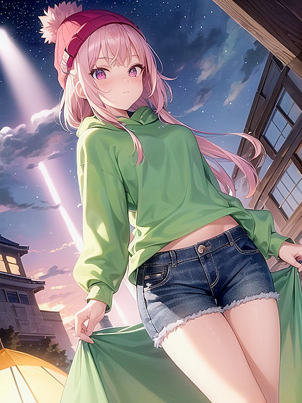 Green-Eyed Girl 18+ in Oversized Hoodie Gets Embarrassingly Pleasured in Hentai AIPorn