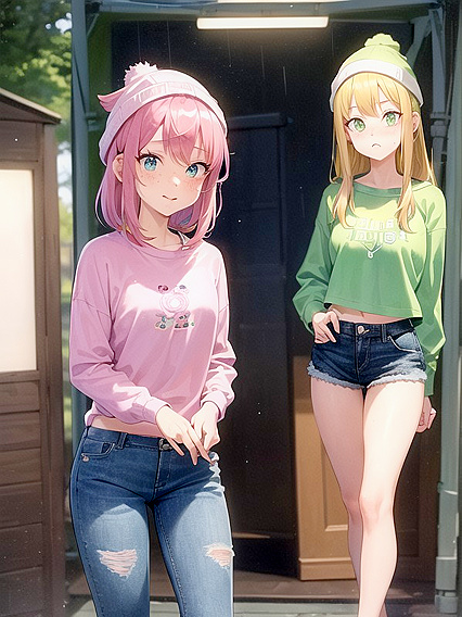 Teen 18+ in Retro 90s Green Outfit Explodes into Ecstatic Hentai Pleasure