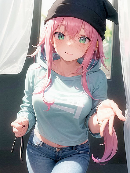 Glowing-Eyed Beauty Shines in Retro 90s Style Hentai Action