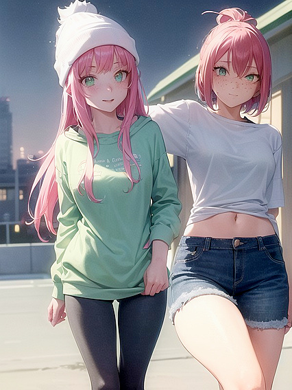 Pale-Skinned Chick with Small Breasts Wears XL Hoodie for Sexy Hentai Fun