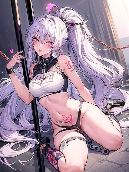 Thick Lines Cover Her Crop Top in Intense Bukkake Hentai Action