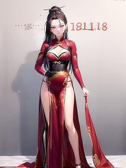 Regal Mistress in Traditional Chinese attire Dominates in Sensual Hentai Scenes