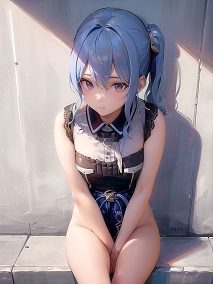 Teen 18+ Girl 18+ Enjoying Intimate Bathroom Fun in hentai Front View Action