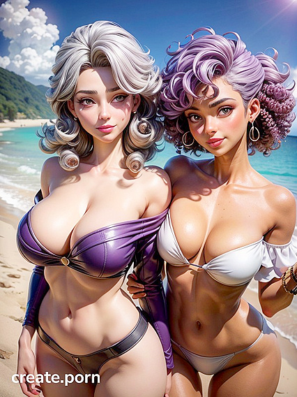 Massive-Ass Mischievous Babe in Bikini Dives into Steamy Hentai Action