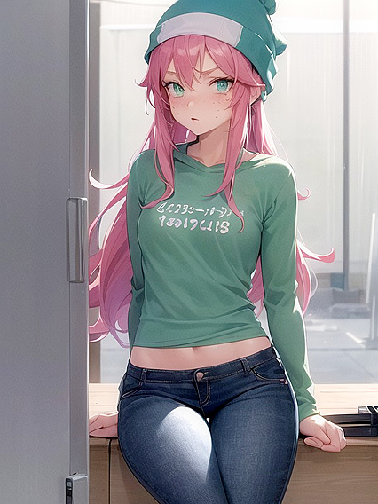 Freckled Girl 18+ with Pink Hair Gets Wild in Retro 90s Hentai Action