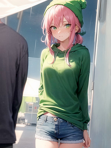 Glowing-Eyed Beauty Enjoying Intimate Moments in a Tent Hentai Scene
