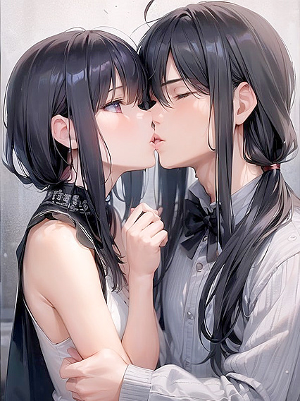 Brother and Sister Share Intense Kisses in steamy Hentai Scene