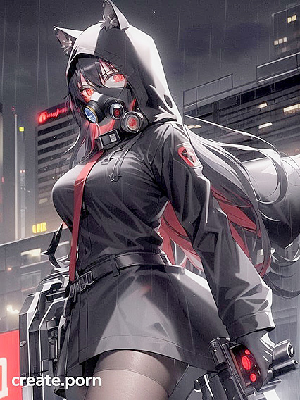 Muscular Cyberpunk Robot Arm Pounding in Intense Hentai Action