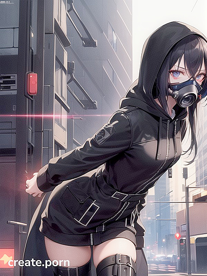 Waist-Shot Masterpiece: Gas Mask fetish in Steamy Hentai Action
