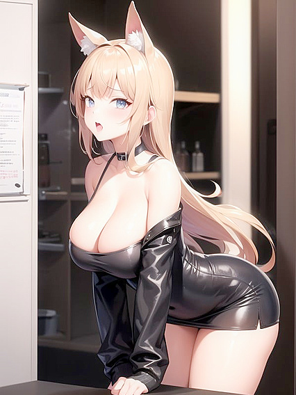 Massive Boobs and Multicolored Hair Goddess in Seductive Hentai Action
