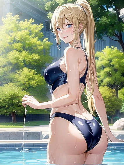 Blonde Bombshell with Luscious Long Locks Pounded From Behind in Anime Perfection