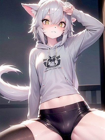 18-Year-Old Furry with Light Brown Skin in Seductive Hentai Scenes