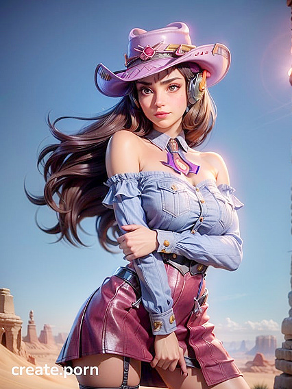 Ash-Haired Beauty in Desert Outfit Teases in Seductive Skirts for Hentai Pleasure
