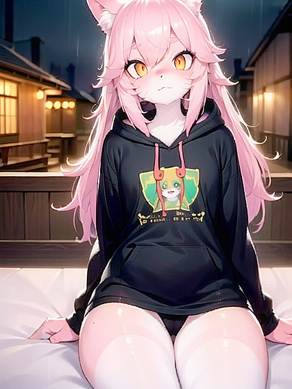 Furry Chick with Green Eyes Teased in Tight Yoga Pants forSTEAMY Hentai Fun