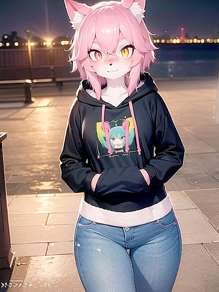 Small Ass Anime Chick Wearing Oversized Hoodie Gets naughty in Hentai Action