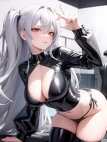 Pale-Skinned Ash Haired Beauty Enjoys Intense hentai Action with Two Partners