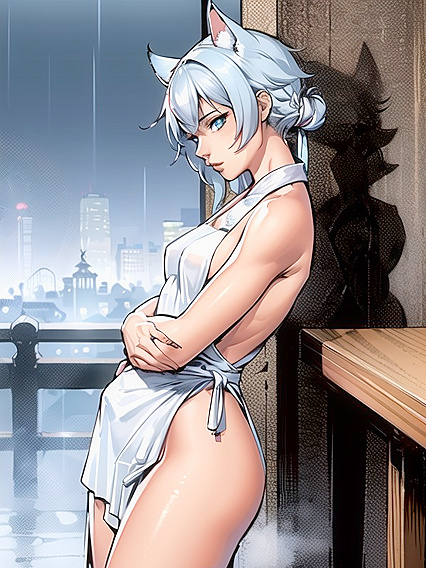 Apron Clad Cutie with Small Ass Gets Her Boobs Grabbed in Steamy Hentai Action