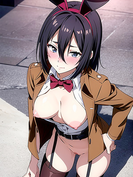 Mikasa Ackerman Seduces in Nylon Stockings and Revealing Outfit Hentai Scene