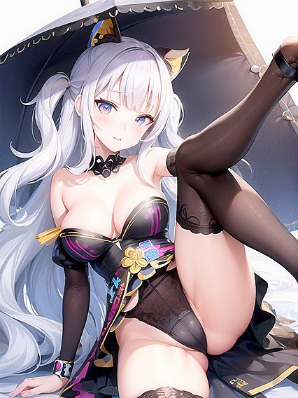 Kaguya Luna Wears a Long Dress for Seductive Hentai Pleasure