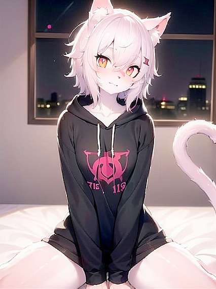 Embarrassed Girl 18+ in Extra Large Hoodie Exploring Hentai Desires