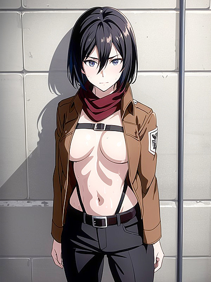 Off-Shoulder Seduction - Sexy Screencaps of Girl 18+sLooking at You in Hentai AI Porn