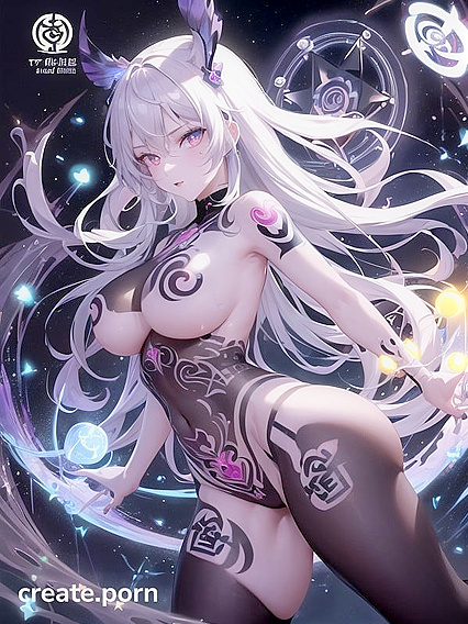 Glowing Bioluminescent Tattoos Adorned on One Body in Artistic Hentai Mastery