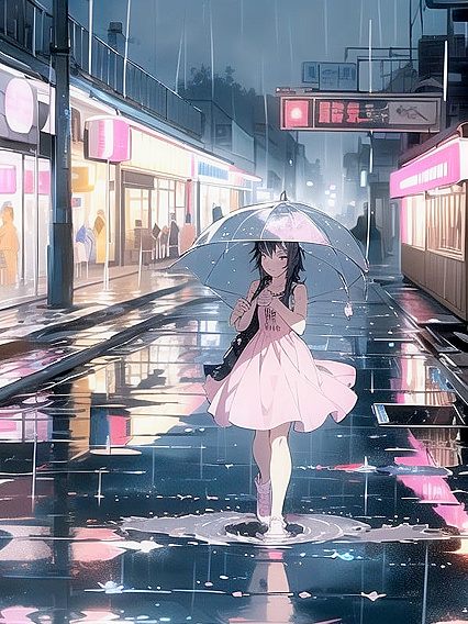 Glowing Pedestrians Illuminate Hyper-Realistic High-Res Hentai AI Image