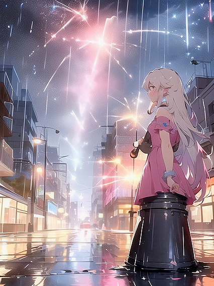 NeonLights Reflect in City Puddles for a Mesmerizing Hentai Dance Adventure