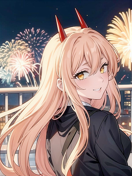 Mesmerized by Vibrant Fireworks - A Erotic hentai Adventure Over the Cityscape