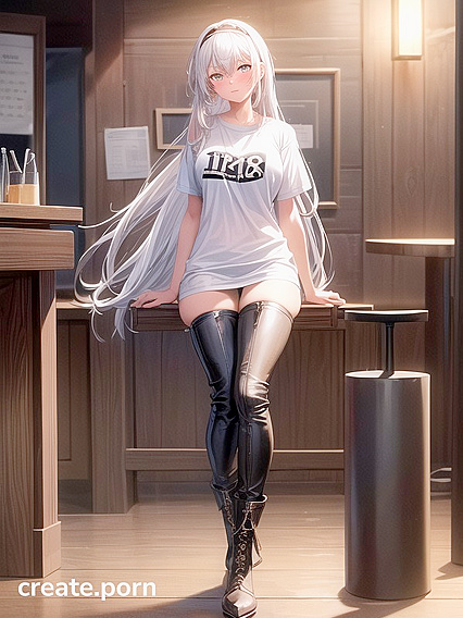 Light Brown Beauty Stands Tall for Noontime Hentai Pleasure