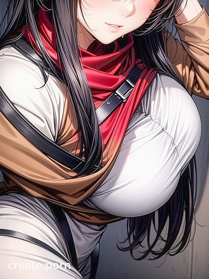 Big-Assed Beauty with Huge Boobs and Seductive Red Eyes in Horny Hentai AI Image