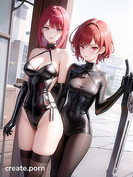 Red-Haired Warrior Enchants with HerWeapon in Steamy Hentai AI Image