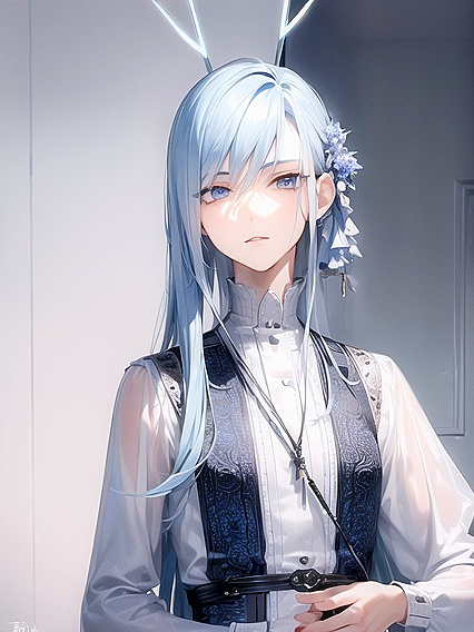Tall Guy with Light Blue Hair Enjoying Skinny hentai Adventures