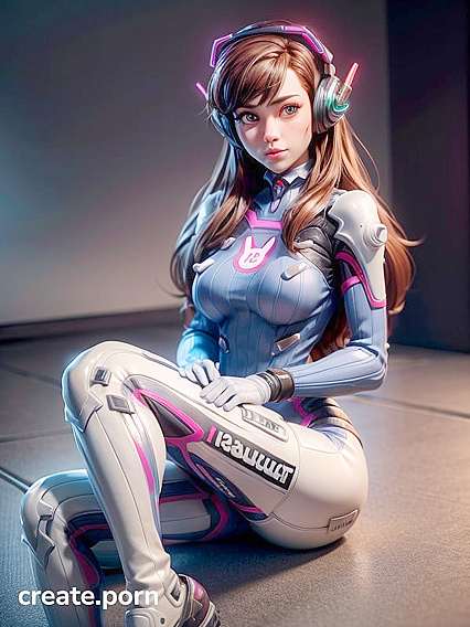 D'Va Stares Intensely at the Screen in Steamy 3D Hentai AI Image